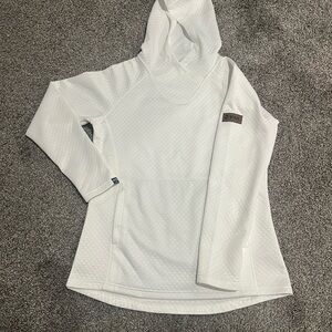 Women's White VAIL Quilted Hooded Sweatshirt - Storm Creek Brand.